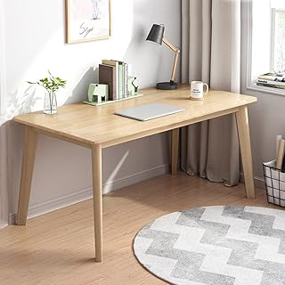 IOTXY Simple Wooden Writing Desk - Modern Minimalist Style PC Laptop Com...