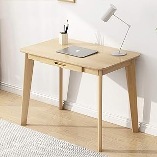 IOTXY Solid Wood Writing Desk - Home Office Workbench Desk with Drawer, ...