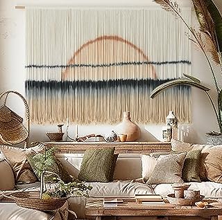 Jakalin Macrame Wall Hanging Large Sunset Dip Dye Boho Tapestry Handmade...