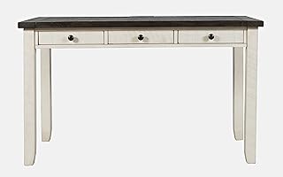 Jofran Madison County Solid Pine Wood Farmhouse Desk with USB Charging, ...
