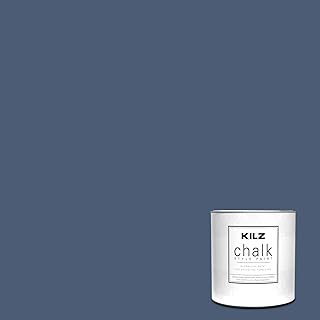 KILZ Chalk Style Paint, Interior, Ultra Flat, Authentic Navy, 1 Quart