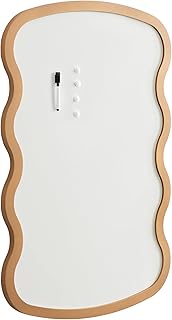 Kate and Laurel Holbrook Wavy Magnetic Dry Erase Board with Marker and F...