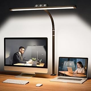 LED Desk Lamp for Home Office, Flexible Gooseneck Desk Lamp with Clamp, ...