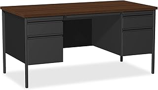 Lorell Fortress Series Double Pedestal Desk, 60