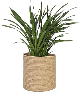 MEGASKET Woven Jute Plant Basket, Wicker Basket Planter for 11 inch Pot,...