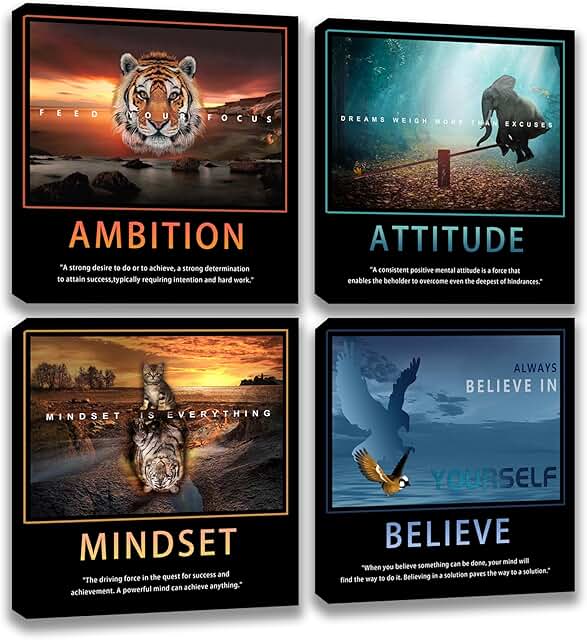 Motivational Wall Art Inspirational Canvas Poster Print Modern Inspiring...