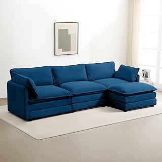 ROWHY Oversized Modular Sectional Sofa with Movable Ottoman, 112 Inch 4 ...