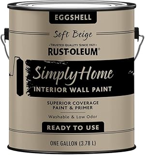 Rust-Oleum Simply Home Interior Wall Paint 332118 - Eggshell Soft Beige,...