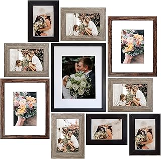 SESEAT Picture Frames Collage, Gallery Wall Frame Set with 11x14 8x10 5x...
