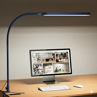 SKYLEO LED Desk Lamp - Desk Light for Home Office - Flexible Gooseneck -...