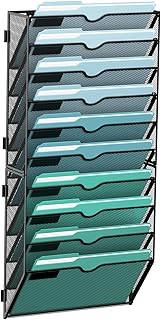 SUPEASY 10-Tier Wall File Organizer, Hanging Wall Files for Papers, Fold...