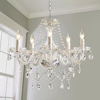 Saint Mossi 5 Light Modern Contemporary Elegant K9 Crystal Glass Chandel...