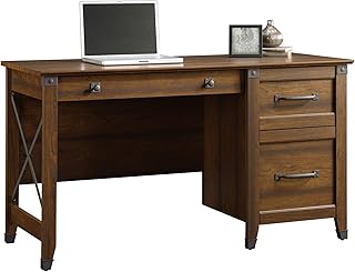 Sauder Carson Forge Vintage Rustic Computer Desk for Home Office with Dr...