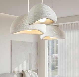 Scandinavian Pendant Lights Kitchen Island White Concrete Cement Look Pe...