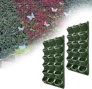 Self Watering Wall Mounted Vertical Planter, 36 Pots Wall Planter Indoor...