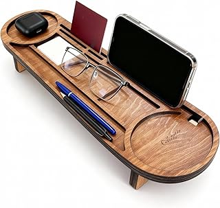 Ships Next Day, Personalized Wood Desk Organizer, Custom Phone & Tablet ...