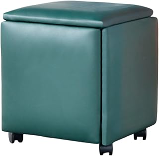 Simcat 5 in 1 Sofa Stool Leather Flannelette Ottoman Cube Chair Stackabl...