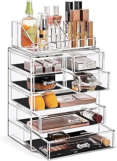 Sorbus Acrylic Makeup Organizer Set, 7-Drawer Vanity & Countertop Cosmet...