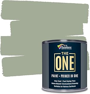 THE ONE All-In-One Paint & Primer - Sage Green Satin, 33.8 Fl Oz/1 L | 1...