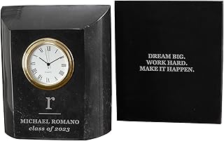 THINGS REMEMBERED Engraved Marble Desk Clock (Free Customization)