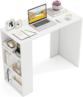 Tangkula Small Computer Desk, 36 Inch Home Office Desk with Bookshelf, S...