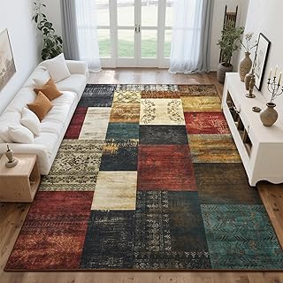 Tepook Modern Area Rug for Living Room, 5x7 Geometric Large Rugs for Bed...