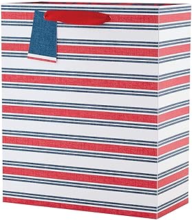 The Gift Wrap Company Large Recycled Paper Gift Bag, Pack of 6, Farmhous...