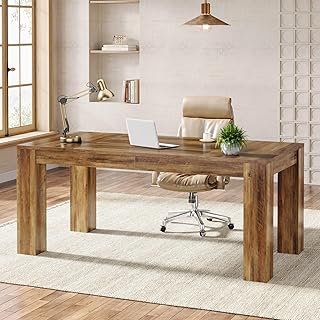 Tribesigns 63-Inch Executive Desk, Large Office Computer Desk, Simple Wo...
