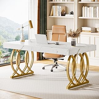 Tribesigns 63-Inch Executive Desk, Modern Office Computer Desk with Styl...