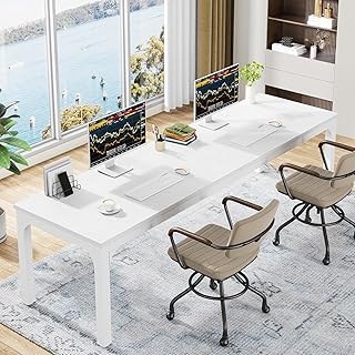 Tribesigns 78.7 Inches Extra Long Computer Desk 2 Person Desk, Double Lo...