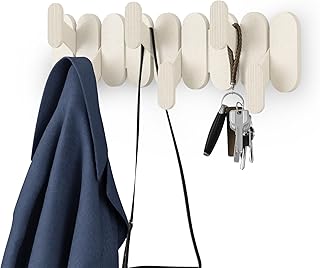 Umbra Tempo Wall Hook – Modern 6-Hook Coat & Towel Rack, Recycled ABS & ...