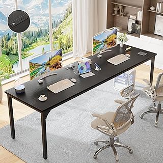 Unikito 78.7 Inches 2 Person Desk with Power Outlet, Long Double Home Of...
