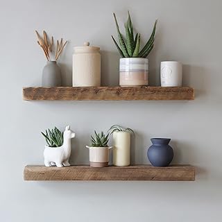 Urban Legacy Reclaimed Barnwood Planks | Floating Shelves for Wall w/Flu...