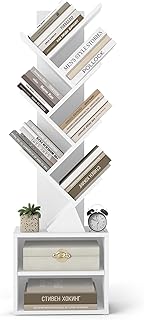 VASAGLE Custos Collection - Tree Bookshelf, Modern Bookcase, Floor Stand...
