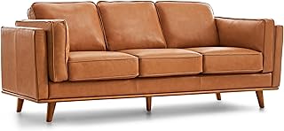 Valencia Artisan Full Leather Sofa 88” - Pure Full Italian Nappa Leather...