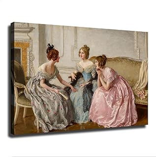 Victorian Women Poster Print, Vintage Victorian Ladies Canvas Wall Art, ...