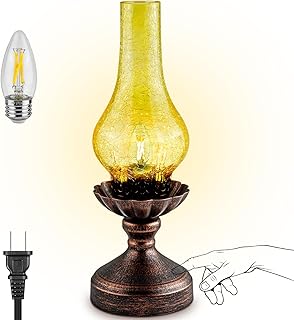 Vintage Table Lamp,Touch Control & 3-Way Dimmable Rustic Retro Farmhouse...