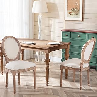 Virabit French Country Dining Chairs Set of 2, Vintage Louis Chairs with...