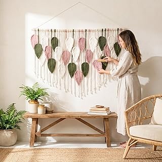 WOODSTICK Large Macrame Wall Hanging 52.3