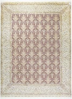 Yilong Carpet 8x10ft Red Luxury Silk Area Rug Handmade All Over Soft Car...