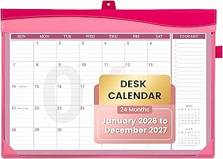 Yoment Desk Calendar 2026, Jan 2026-Dec 2027, 2026 Desk Calendar Large 1...