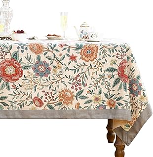 bilin gaier Designer Linen Square Tablecloth,Vintage William Morris Flor...