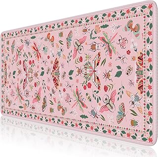 iCasso Pink Desk Pad Mat, XXL Large Mouse Pad, Desk Matt for Desktop, An...